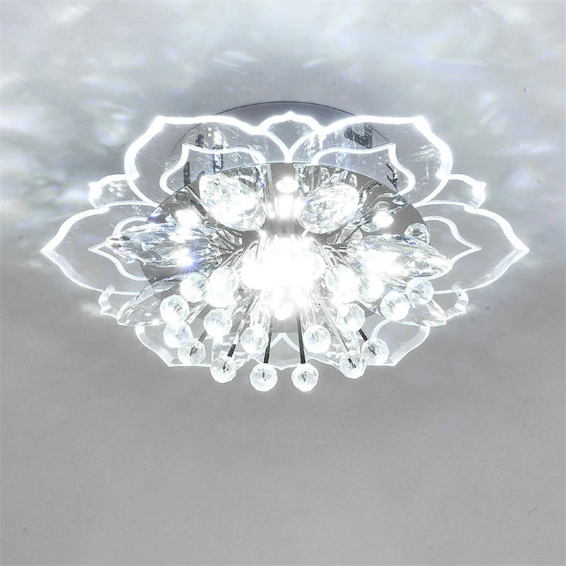 Crystal Flower Ceiling Light – 3 Styles, Flush/Surface Mount