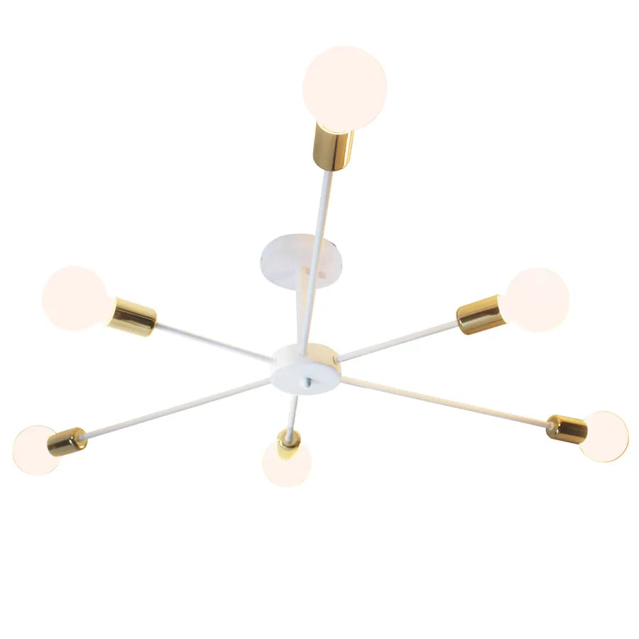 Industrial Sputnik Flush Mount Chandelier – 6/8/10 Heads