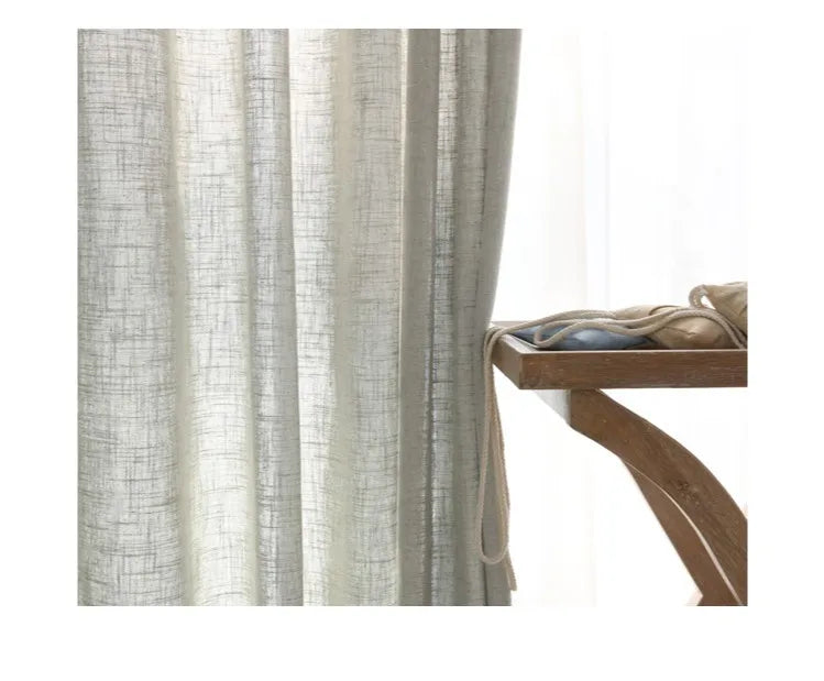 COTTON LINEN VOILE CURTAINS - 100gsm, 4 Headings - Airy Rooms