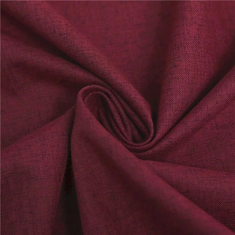Custom Size 100% Blackout Linen Curtains for Living Room Bedroom Waterproof Thermal Insulated Fabric Modern Curtains