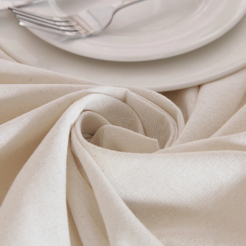 CHRISTMAS TABLECLOTH - Cotton-Linen Blend, Custom Sizes - Festive Dining