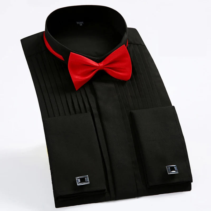 WINGTIP TUXEDO SHIRT - Bow Tie & Cufflinks Included, Black or White - Big Night