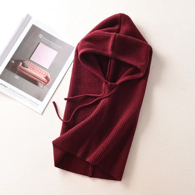 Winter Nest - Knitted Hooded Scarf - Colourful Comfort