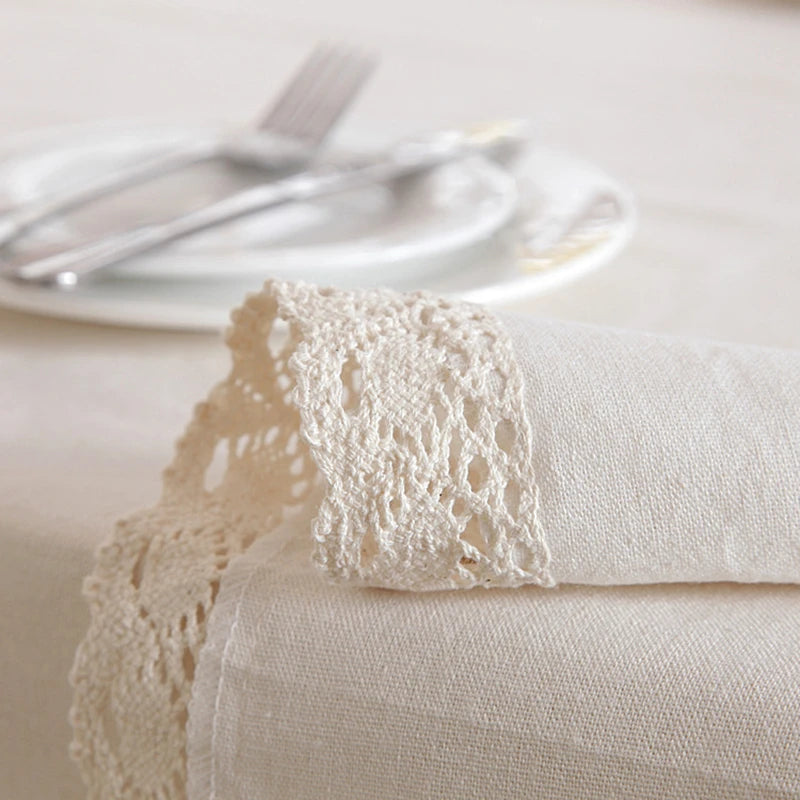 CHRISTMAS TABLECLOTH - Cotton-Linen Blend, Custom Sizes - Festive Dining
