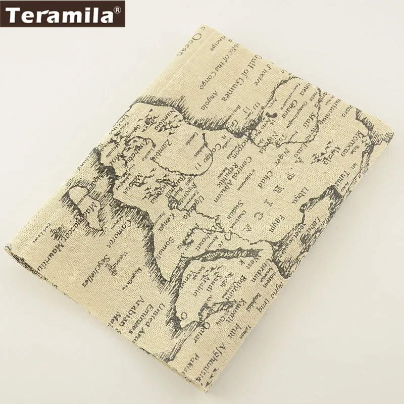 PRINTED CANVAS LINEN FABRIC - Cotton Linen Blend by the Yard - Bold Patterns for DIY