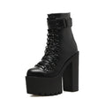 Platform Motorcycle Ankle Boots – 14.5cm Heel