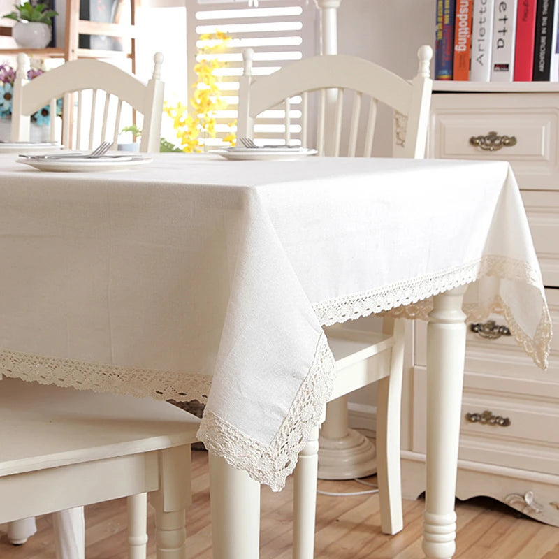 CHRISTMAS TABLECLOTH - Cotton-Linen Blend, Custom Sizes - Festive Dining