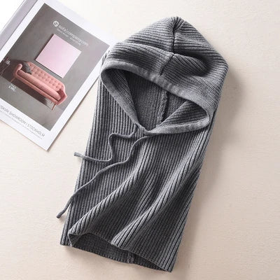Winter Nest - Knitted Hooded Scarf - Colourful Comfort