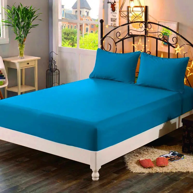 SOLID GRIP - Fitted Sheet Mattress Cover - 100% Polyester, 25cm Deep Pocket