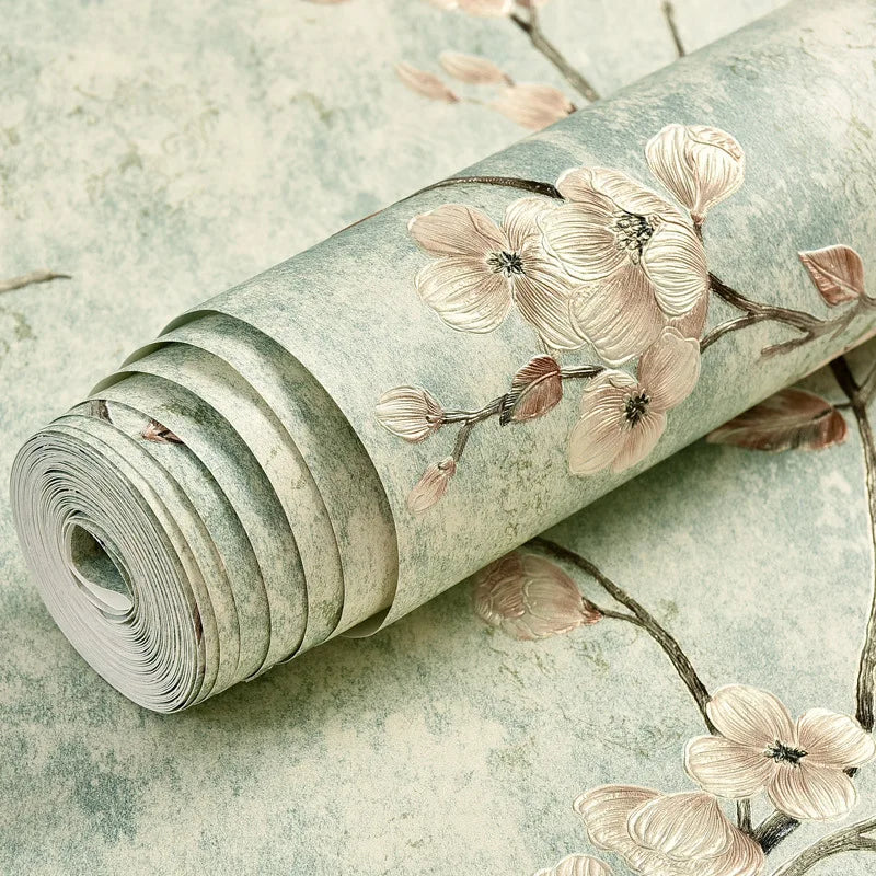 RETRO VINE WALLPAPER - Self-Adhesive - 3D Texture