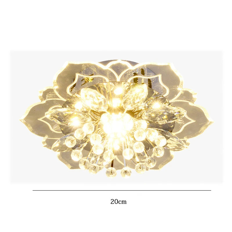 Crystal Flower Ceiling Light – 3 Styles, Flush/Surface Mount