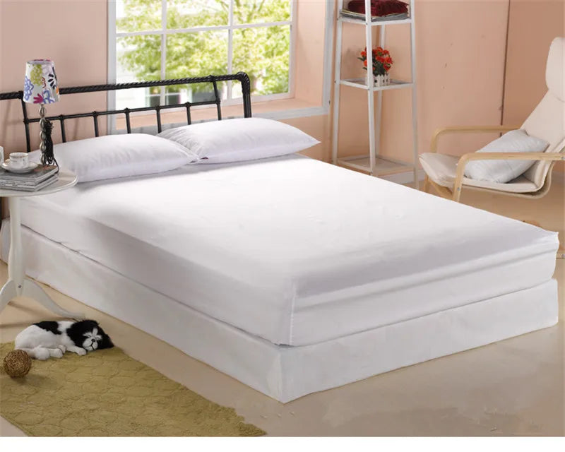 SOLID GRIP - Fitted Sheet Mattress Cover - 100% Polyester, 25cm Deep Pocket