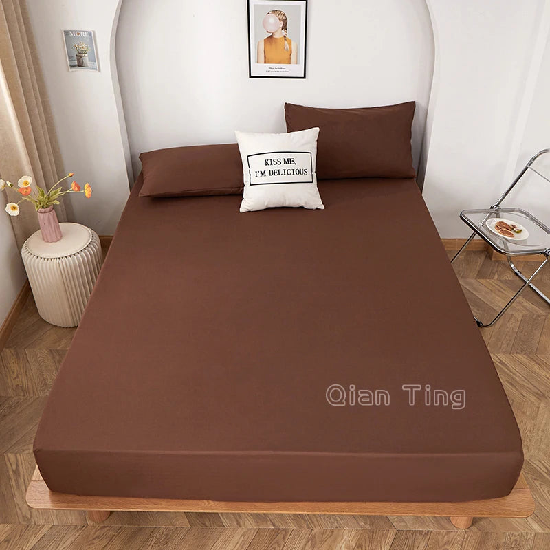 PURE FIT - Solid Color Fitted Sheet - 100% Polyester, Deep Pocket & Easy Care