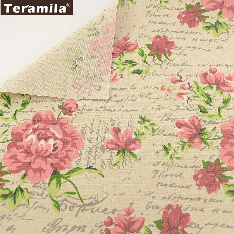 PRINTED CANVAS LINEN FABRIC - Cotton Linen Blend by the Yard - Bold Patterns for DIY
