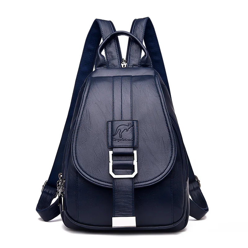 Women's Leather Backpack, Wine Red, Kangaroo, Fashion Backpack
