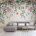 WATERCOLOR VINE MURAL - Custom 3D Wallpaper - Romantic Wall Decor