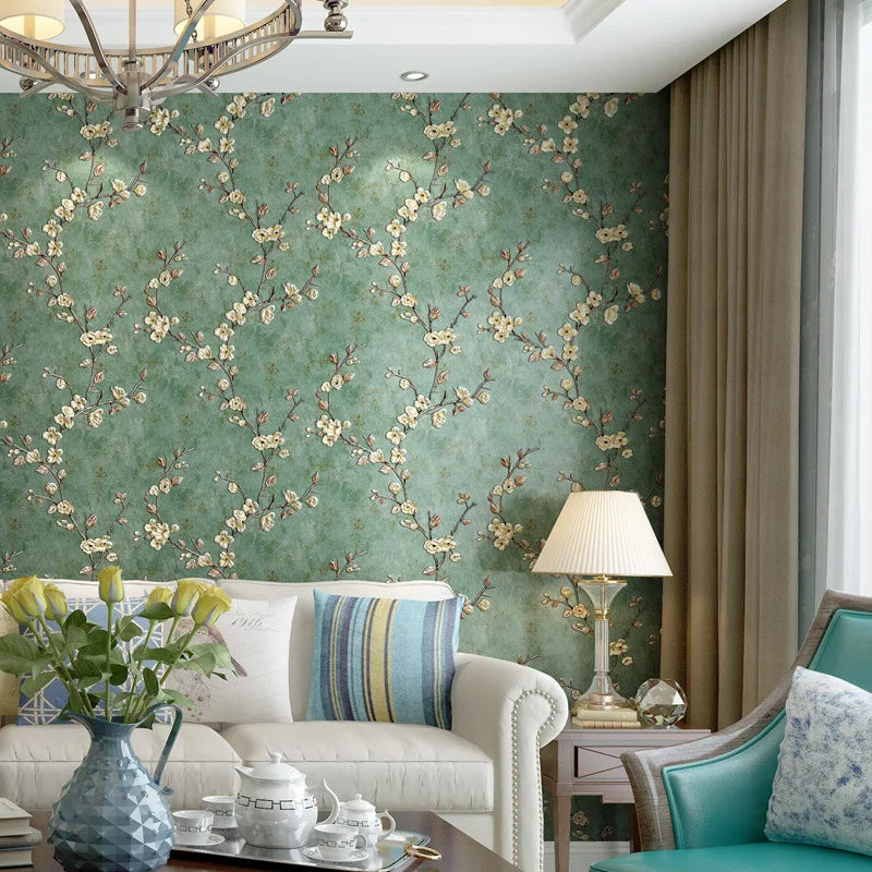 RETRO VINE WALLPAPER - Self-Adhesive - 3D Texture