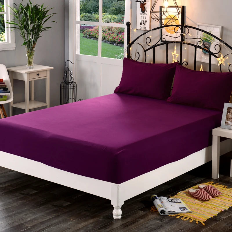 SOLID GRIP - Fitted Sheet Mattress Cover - 100% Polyester, 25cm Deep Pocket