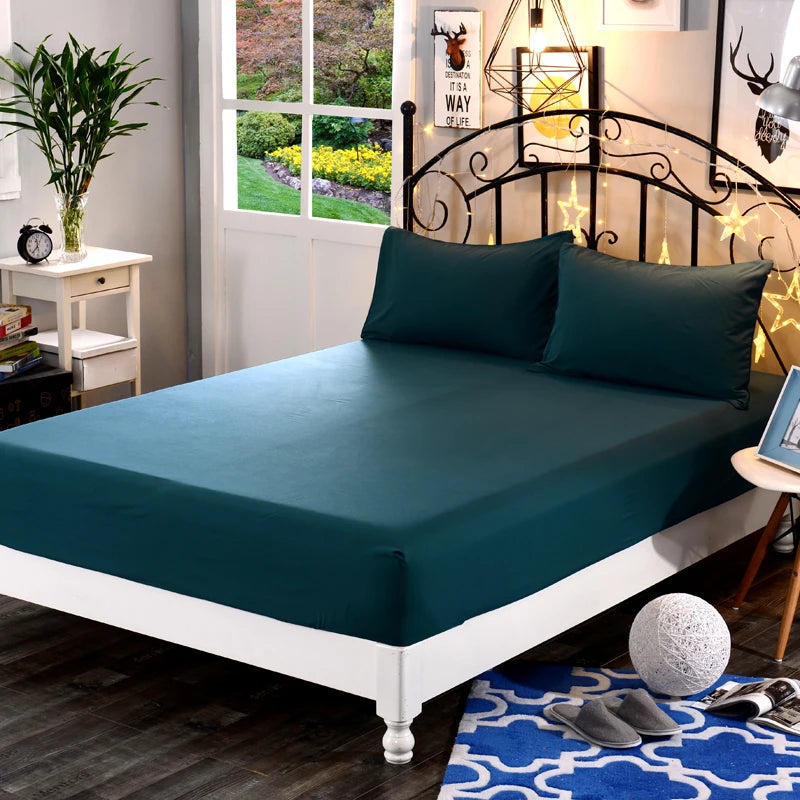 SOLID GRIP - Fitted Sheet Mattress Cover - 100% Polyester, 25cm Deep Pocket