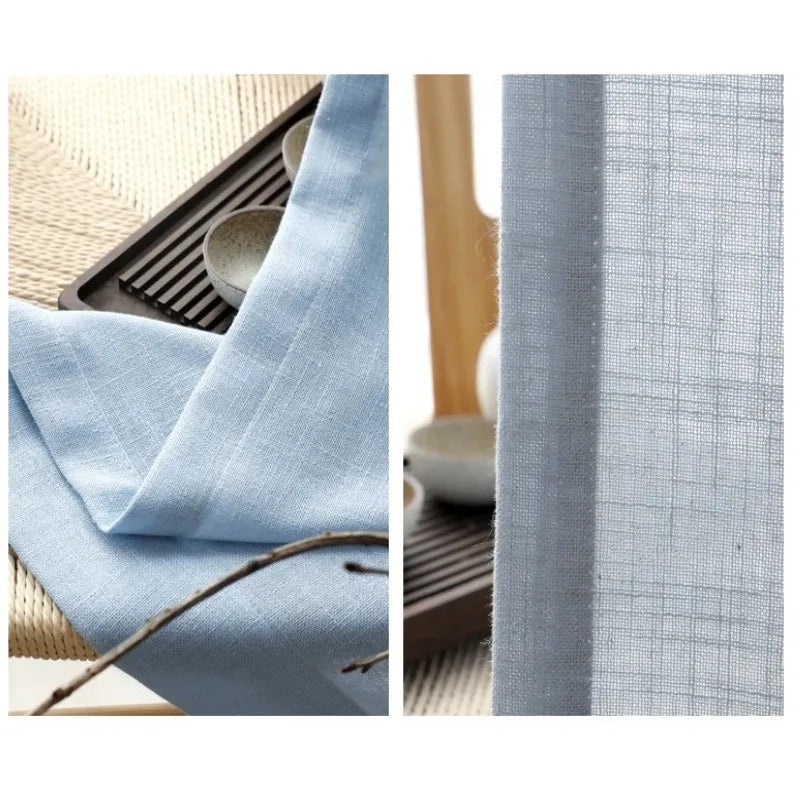 COTTON LINEN VOILE CURTAINS - 100gsm, 4 Headings - Airy Rooms