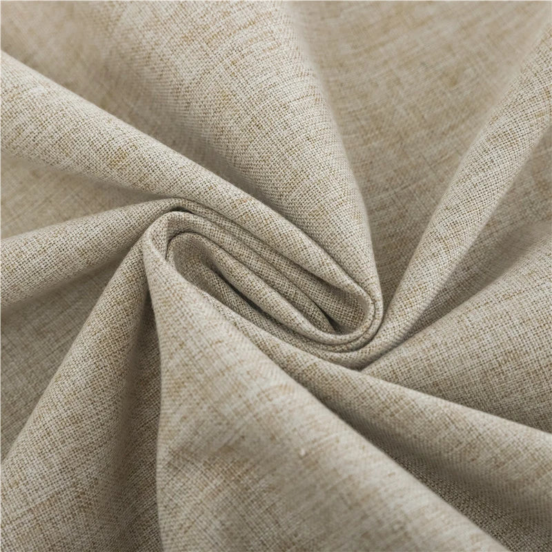 Custom Size 100% Blackout Linen Curtains for Living Room Bedroom Waterproof Thermal Insulated Fabric Modern Curtains
