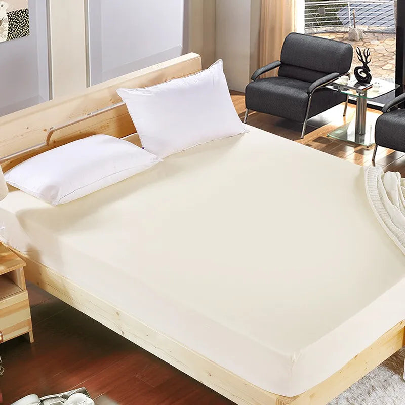 SOLID GRIP - Fitted Sheet Mattress Cover - 100% Polyester, 25cm Deep Pocket
