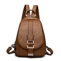 Women Leather Backpack Wine Red Kangaroo Fashion Backpack