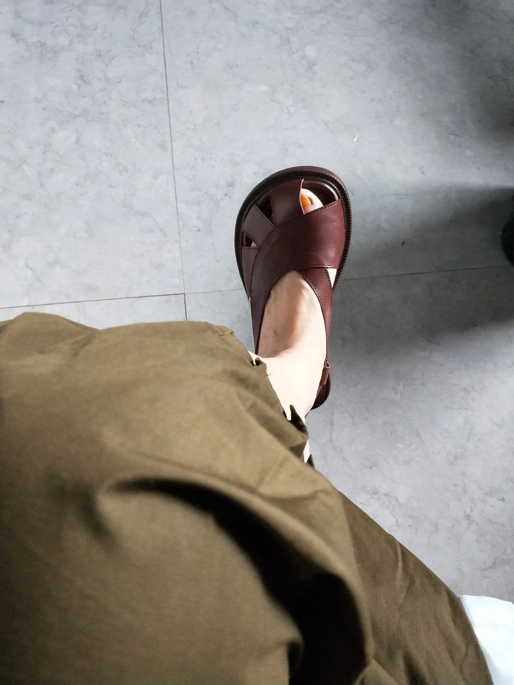 Careaymade-Genuine Leather wide toe big size sandals women's shoes original Handmade single breathable soft sole casual sandals