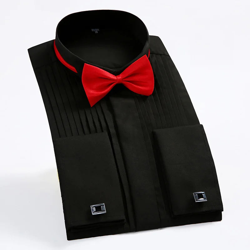 WINGTIP TUXEDO SHIRT - Bow Tie & Cufflinks Included, Black or White - Big Night