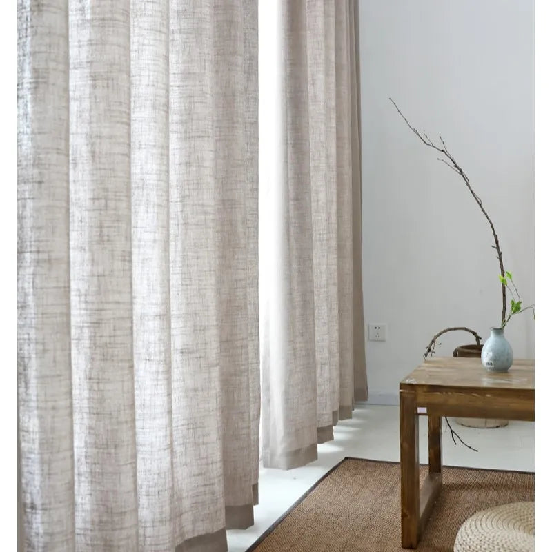 COTTON LINEN VOILE CURTAINS - 100gsm, 4 Headings - Airy Rooms