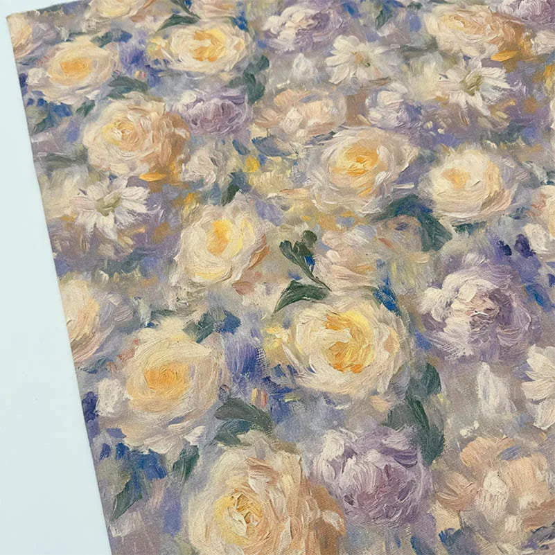 Oil Painting Floral Fabric – 148cm Wide, 16 Patterns