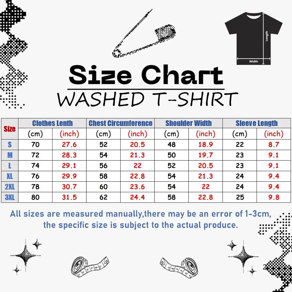 Hot Anime Invincible Washed Tshirt Anime Lover Couples Plus Size Unisex personality Clothes Year round clothing high quality top