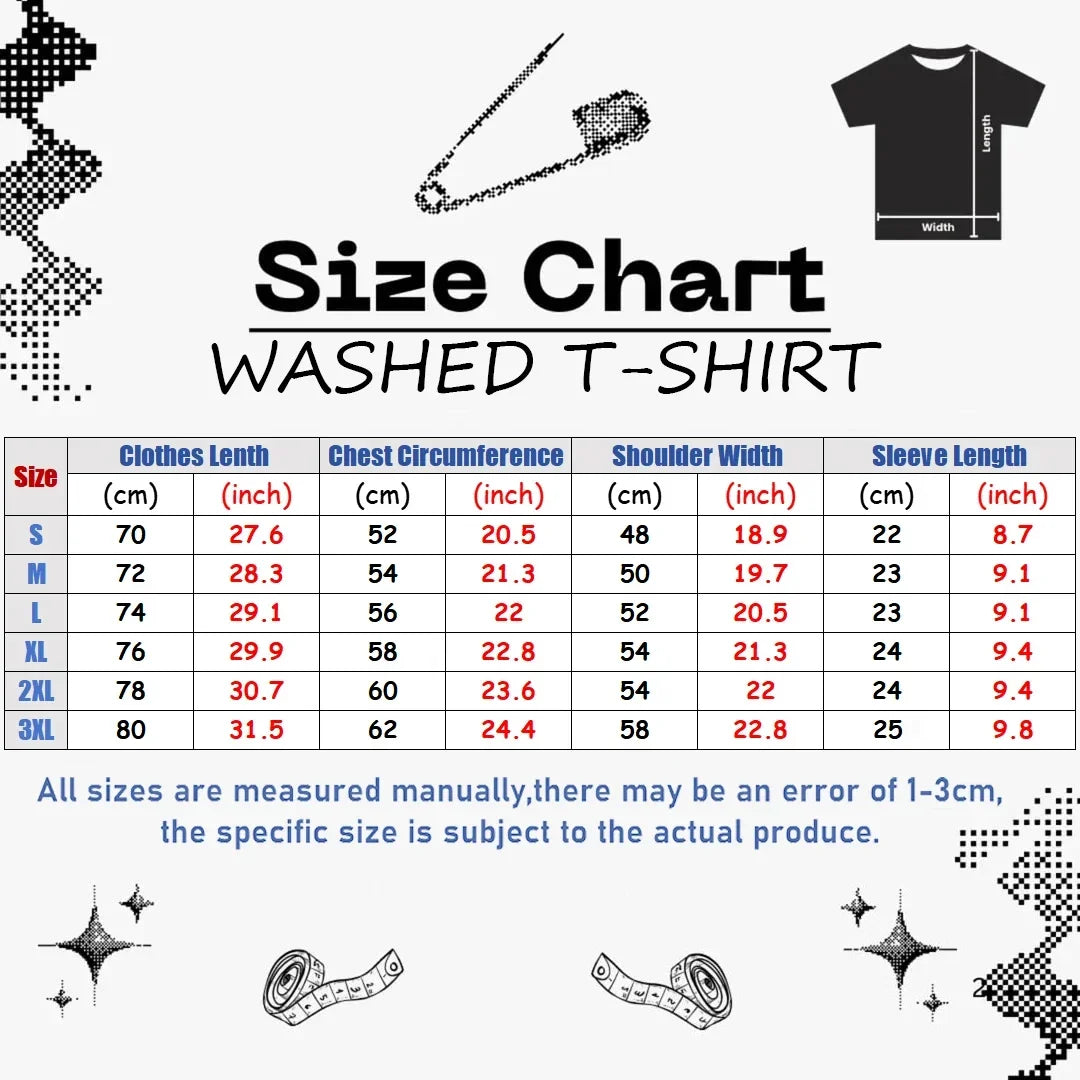 Hot Anime Invincible Washed Tshirt Anime Lover Couples Plus Size Unisex personality Clothes Year round clothing high quality top