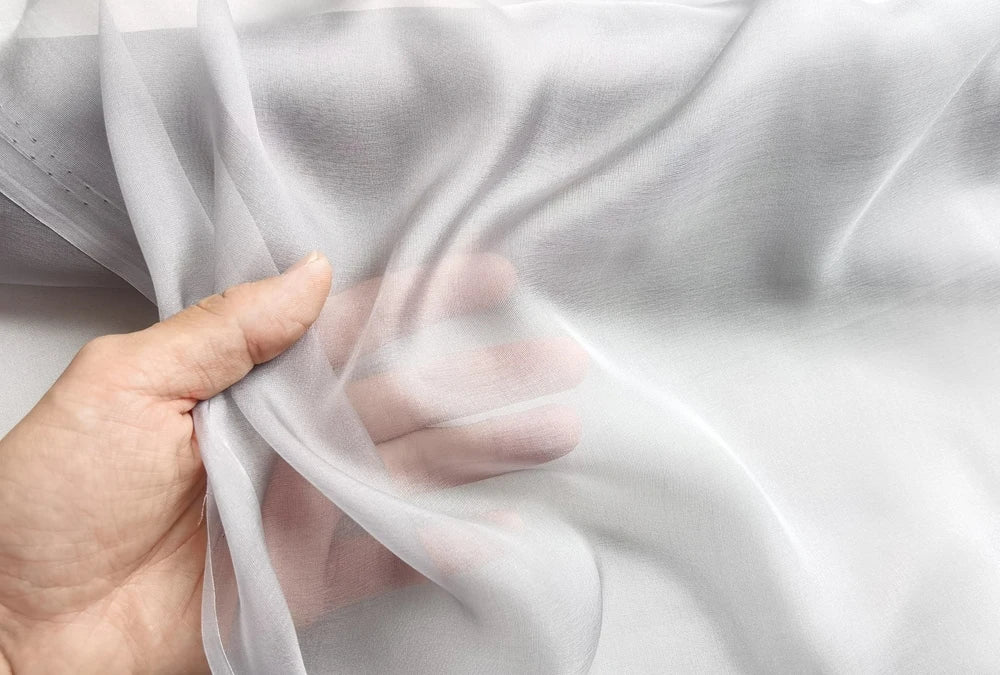 SILK CHIFFON - Pure Mulberry Silk Chiffon 140cm 6mm - The Fabric That Moves Like Water