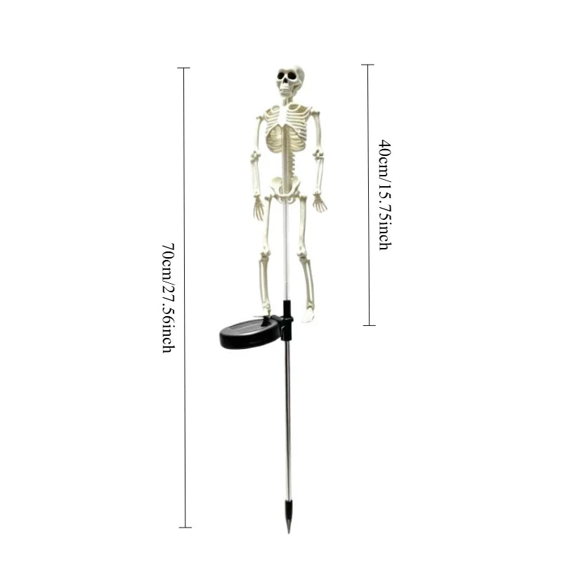Solar Skeleton Stake Light - Purple or Orange - Halloween Glow