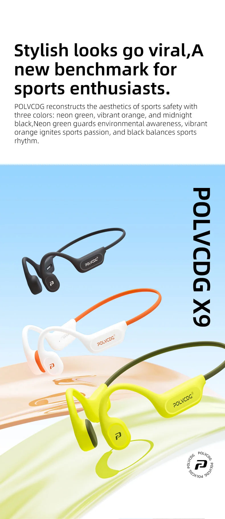 Bone Conduction Earphones X9 – 32G IPX8 Waterproof Swimming Running Cycling