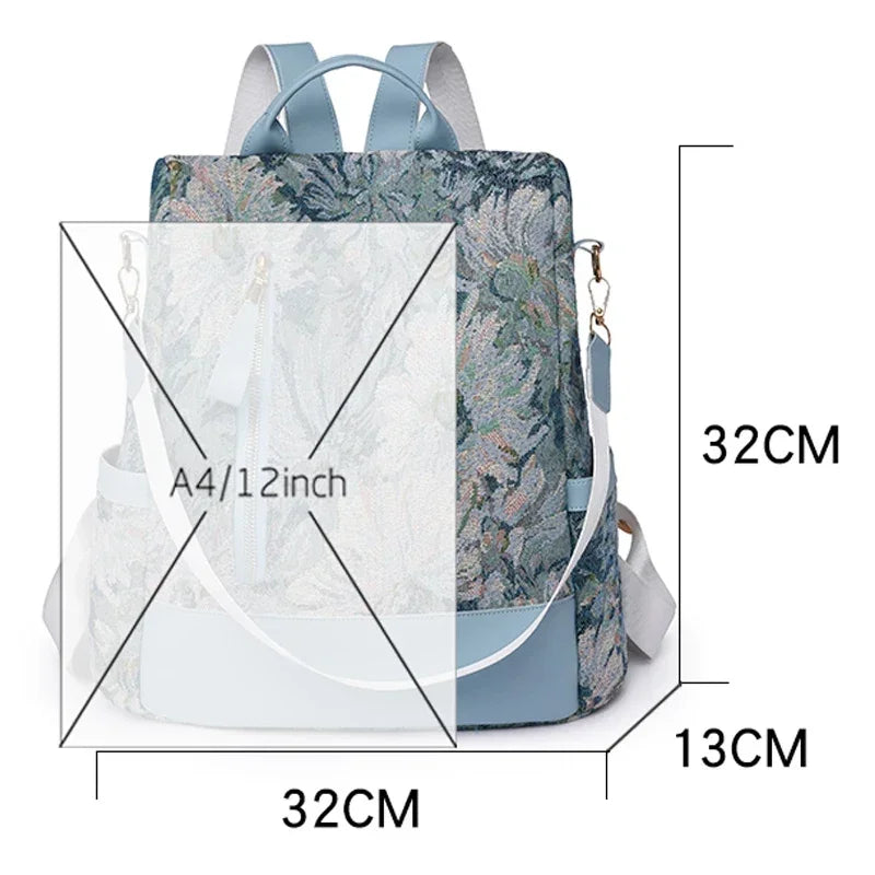 Floral Tapestry Women Backpack