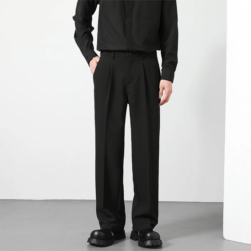 DRAPE CLASSIC - Men's Loose Straight Suit Pants - 4 Colors, S-4XL