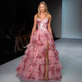 2025 Spring Summer American Women's Printed Casual Trendy Sleeveless Strapless Floor Length A-line Sexy Dresses Female Clothes