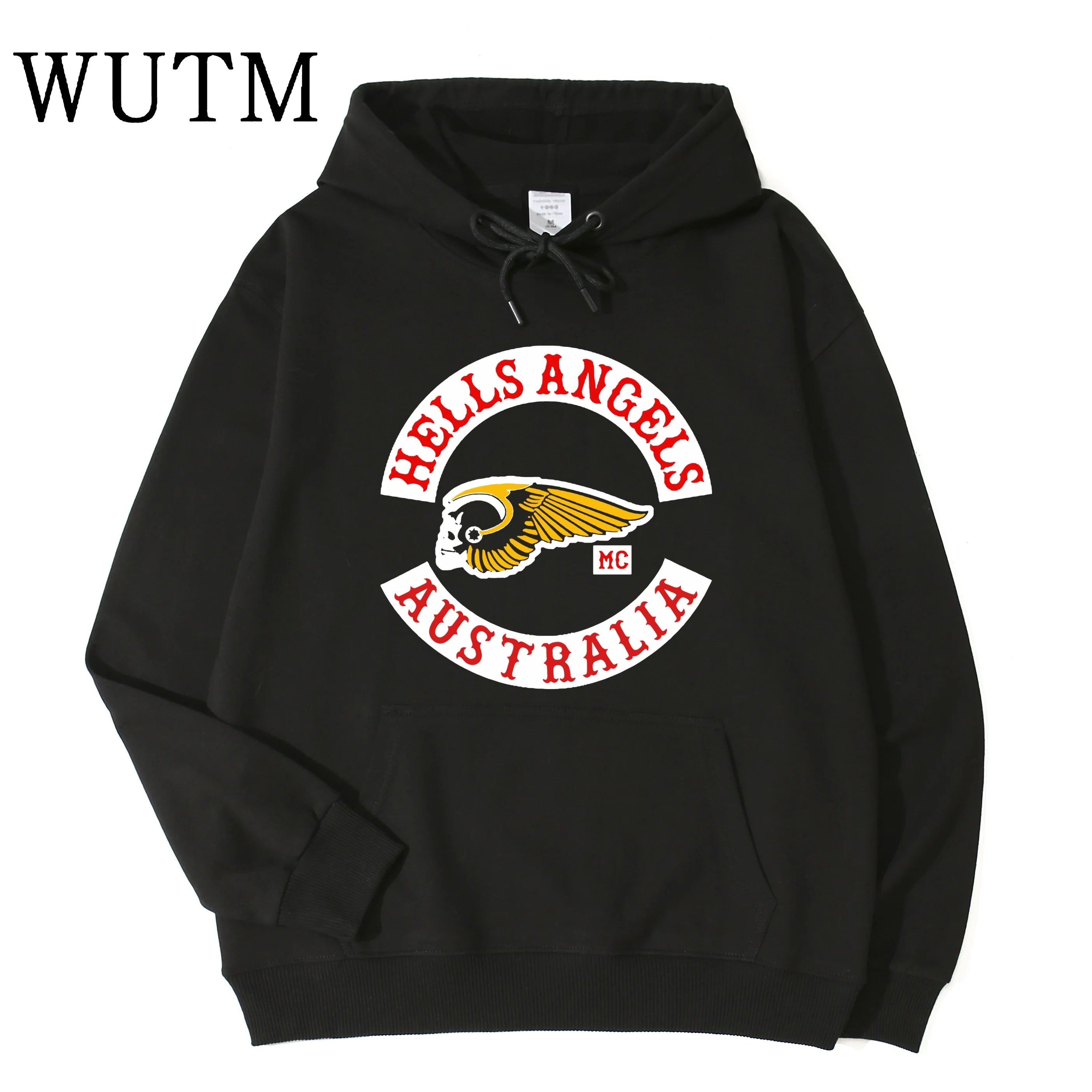Biker Wing Skull Hoodie Australia Unisex Black Hoodie