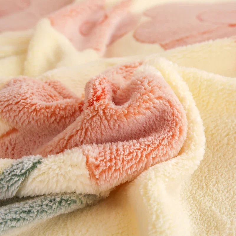 COZY FLANNEL - Thick Fleece Duvet Cover - Double-Sided Velvet, Winter Warmth