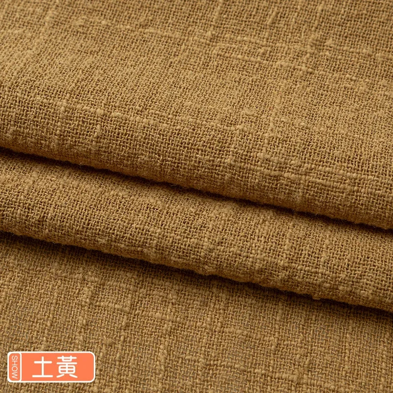 Soft Thin Linen Cotton Fabric Solid Color Organic Material Pure Natural Flax For Sewing Handmade Clothes Patchwork Fabric