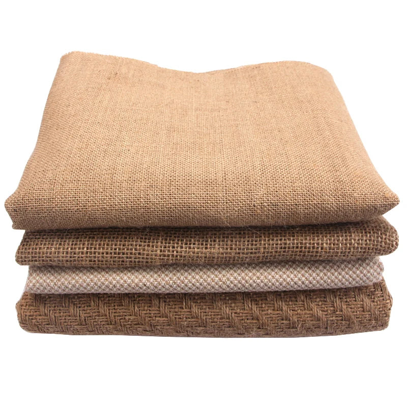 Natural Burlap Jute Fabric – 150x50cm, 7 Colors
