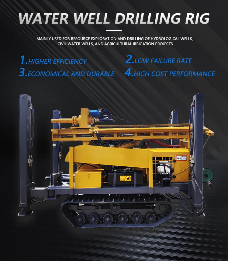 Hydraulic Water Well Drilling Rig - 500 m - Air/Water Drill