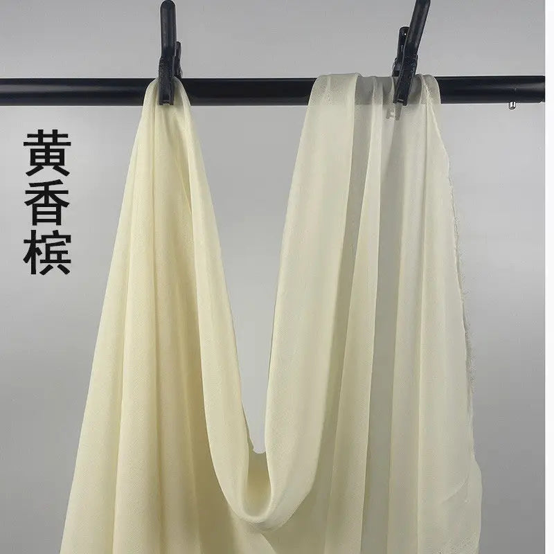 100D CHIFFON FABRIC BY THE METER - Soft Woven Sheer, 55 Colors - Make It Yours