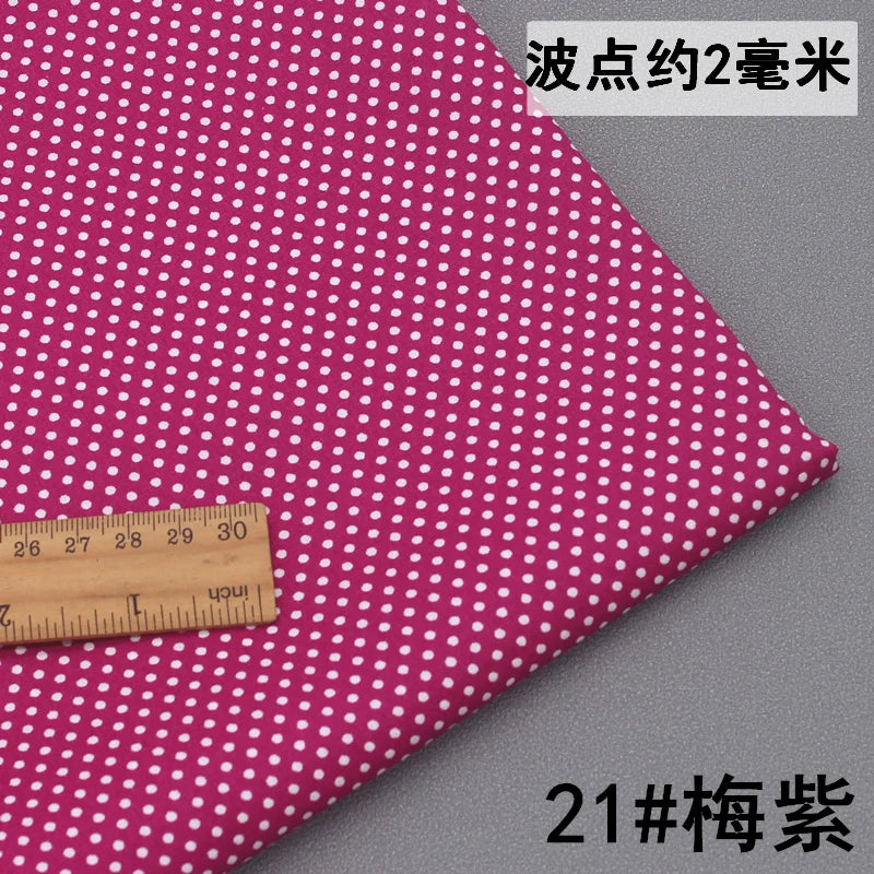 Pure Cotton Polka Dot Poplin Fabric Thin Upholstery By the Meter for Clothes Shirts Pants Skirts Dresses DIY Sewing Soft Textile