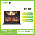 Acer E10 ETBook 14" 2K - i3-1220P Ultra-Thin Laptop