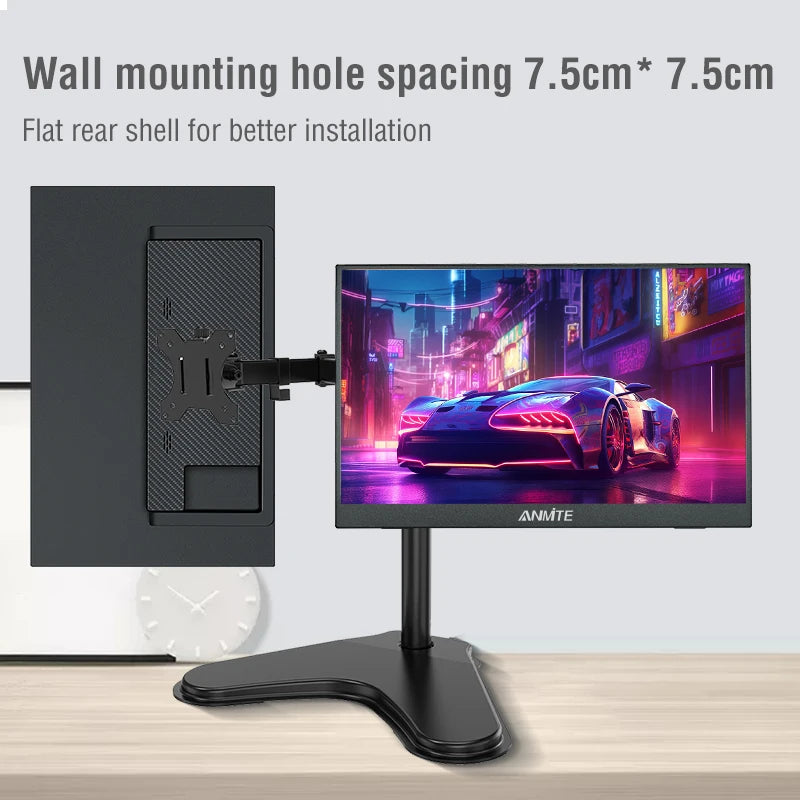 Anmite 16-Inch Portable Touch Monitor Non-touch optional 1200P HDR 16:10 For XBox PS4 / 5 Switch Cell Phone PC Laptop Extension