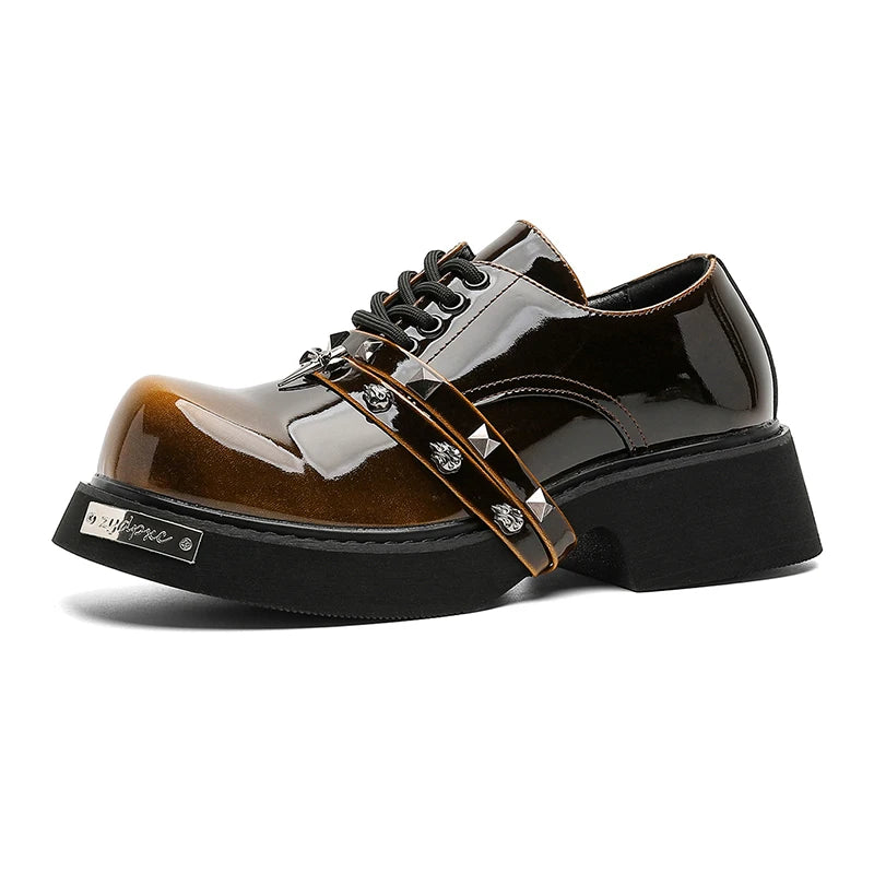 CHUNKY BRIT - Men's British Casual Leather Platform Loafers - Chunky Sole Office Oxford Dress Shoes