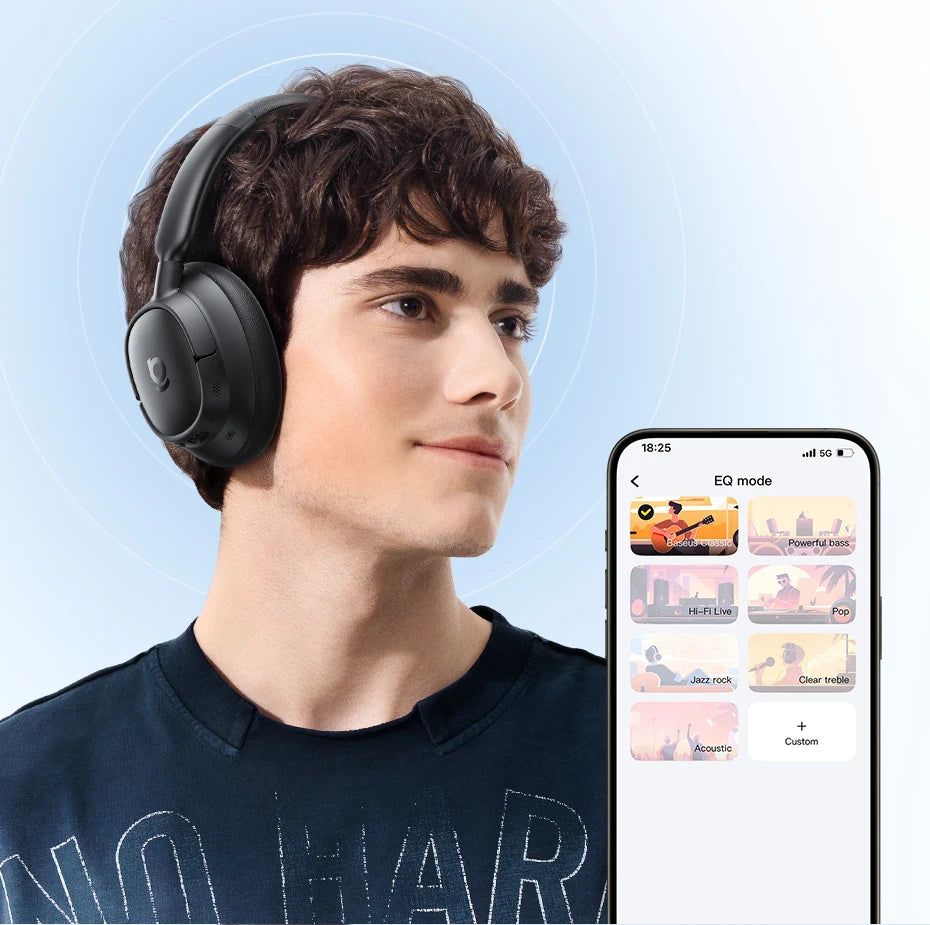 Baseus EH10 ANC Wireless Headphones – 45dB Adaptive Hi-Res LDAC Bluetooth 6.0 80H